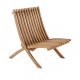 VENTURE DESIGN Kenya Sissor loungestol - naturlig teak