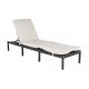 VENTURE DESIGN Bilbao fluktstol, med pute - gr polyester, svart polyrattan og aluminium