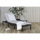 VENTURE DESIGN Bilbao fluktstol, med pute - gr polyester, svart polyrattan og aluminium