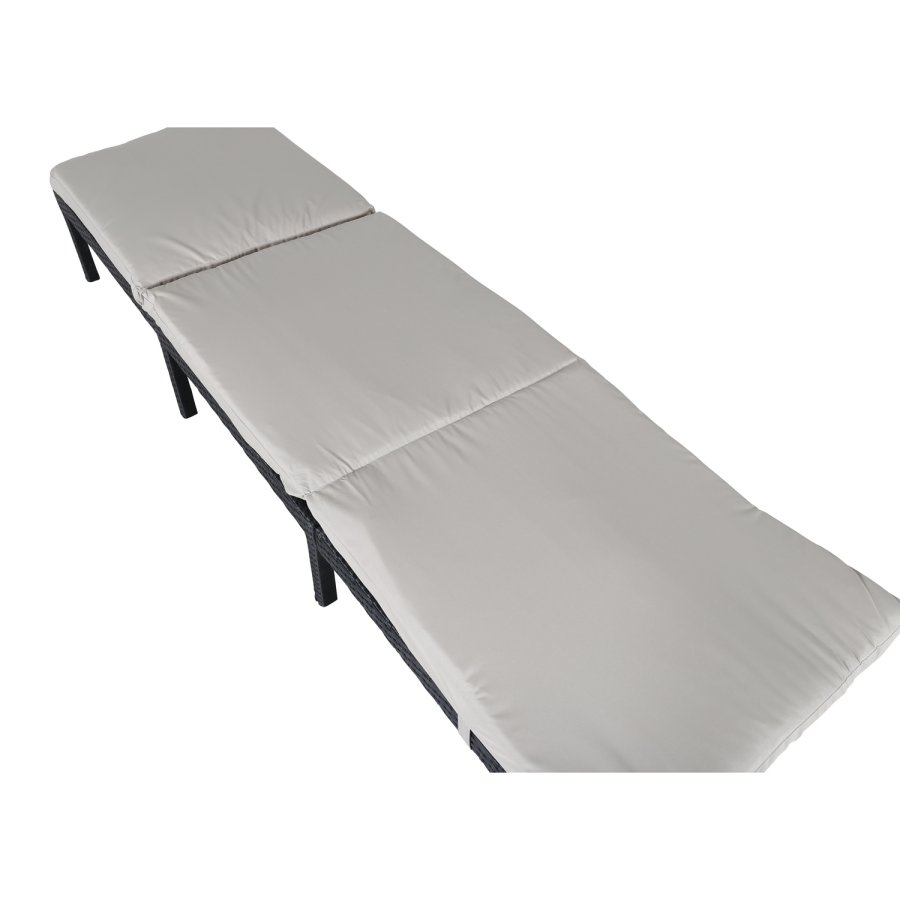 VENTURE DESIGN Bilbao fluktstol, med pute - gr polyester, svart polyrattan og aluminium