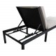 VENTURE DESIGN Bilbao fluktstol, med pute - gr polyester, svart polyrattan og aluminium