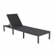 VENTURE DESIGN Bilbao fluktstol, med pute - gr polyester, svart polyrattan og aluminium