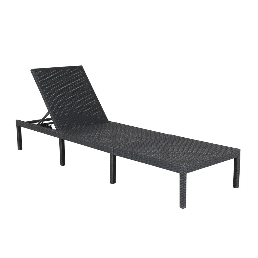 VENTURE DESIGN Bilbao fluktstol, med pute - gr polyester, svart polyrattan og aluminium