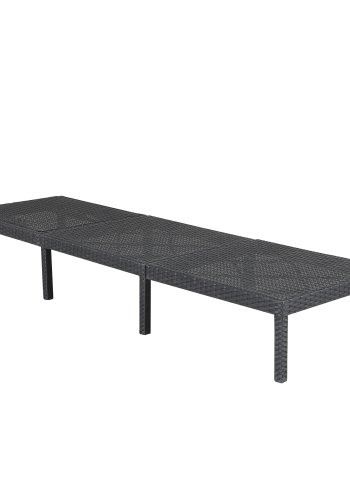 VENTURE DESIGN Bilbao fluktstol, med pute - gr polyester, svart polyrattan og aluminium