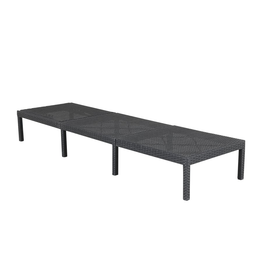 VENTURE DESIGN Bilbao fluktstol, med pute - gr polyester, svart polyrattan og aluminium