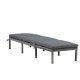 VENTURE DESIGN Bilbao Liegestuhl, mit Kissen &ndash; graues Polyester, graues Polyrattan und Aluminium