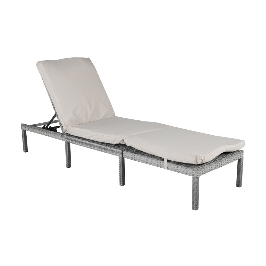 VENTURE DESIGN Bilbao fluktstol, med pute - gr polyester, gr polyrattan og aluminium