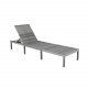 VENTURE DESIGN Bilbao fluktstol, med pute - gr polyester, gr polyrattan og aluminium