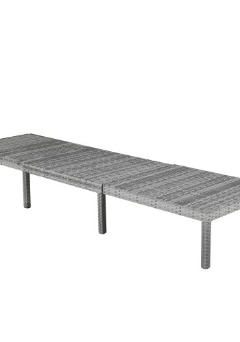 VENTURE DESIGN Bilbao fluktstol, med pute - gr polyester, gr polyrattan og aluminium