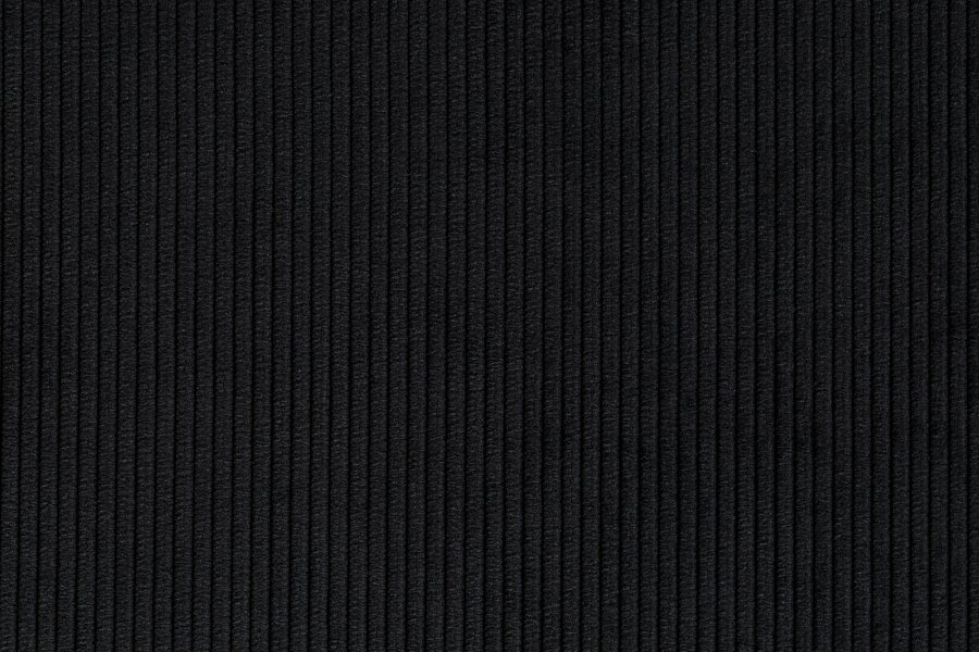 ZUIVER Ridge Rib spisestuestol - svart flyelspolyester og slvkrom