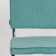 ZUIVER Ridge Rib spisestuestol - bl flyels polyester og slv krom
