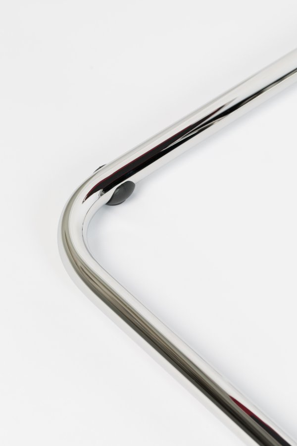 ZUIVER Ridge Rib spisestuestol - bl flyels polyester og slv krom