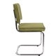 ZUIVER Ridge Rib spisestuestol - grnn flyelspolyester og slvkrom