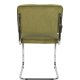ZUIVER Ridge Rib spisestuestol - grnn flyelspolyester og slvkrom