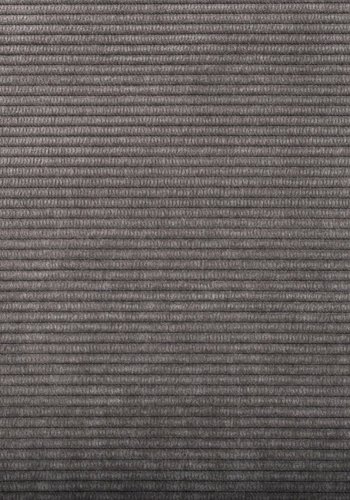 ZUIVER Ridge Rib lenestol, med armlener - gr flyels polyester og slv krom