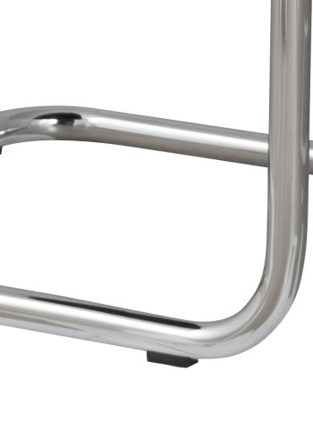 ZUIVER Ridge Rib lenestol, med armlener - bl flyels polyester og slv krom