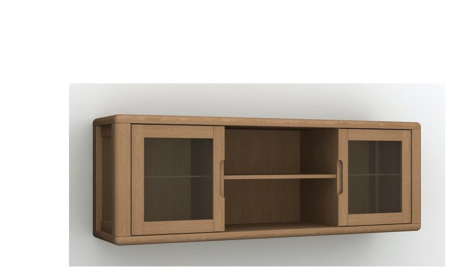 Lina hengende montre - heltre bk med glassdrer