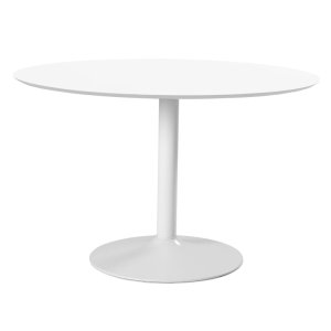 ACT NORDIC Ibiza Matbord - Vitt Tr och Vit Metall, Runt ( 110 cm)