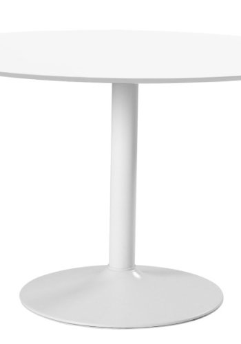 ACT NORDIC Ibiza Esstisch - weißes Holz und weißes Metall, rund ( 110)