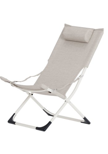 VENTURE HOME Seville sammenleggbar lenestol - beige ramme/beige pute