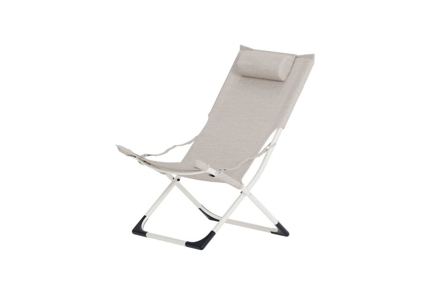 VENTURE HOME Seville sammenleggbar lenestol - beige ramme/beige pute