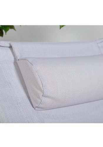 VENTURE DESIGN Sevilla fluktstol, sammenleggbar, med pute - gr PVC polyester og svart aluminium