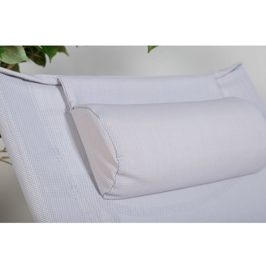 VENTURE DESIGN Sevilla fluktstol, sammenleggbar, med pute - gr PVC polyester og svart aluminium