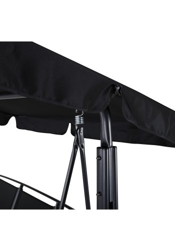 VENTURE DESIGN Madrass 3 personers hengekye - svart tekstilene, PVC, polyester og aluminium