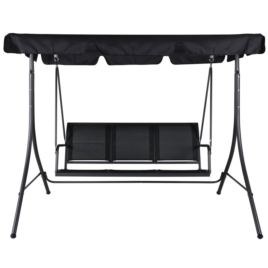 VENTURE DESIGN Montreal 3 pers. hngekje - sort textilene, PVC, polyester og aluminium