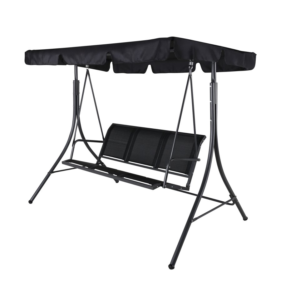 VENTURE DESIGN Montreal 3 pers. hngekje - sort textilene, PVC, polyester og aluminium