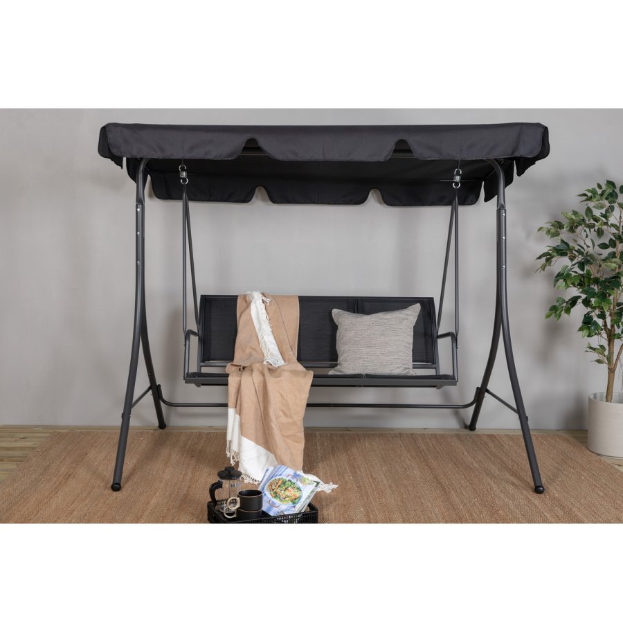 VENTURE DESIGN Montreal 3 pers. hngekje - sort textilene, PVC, polyester og aluminium