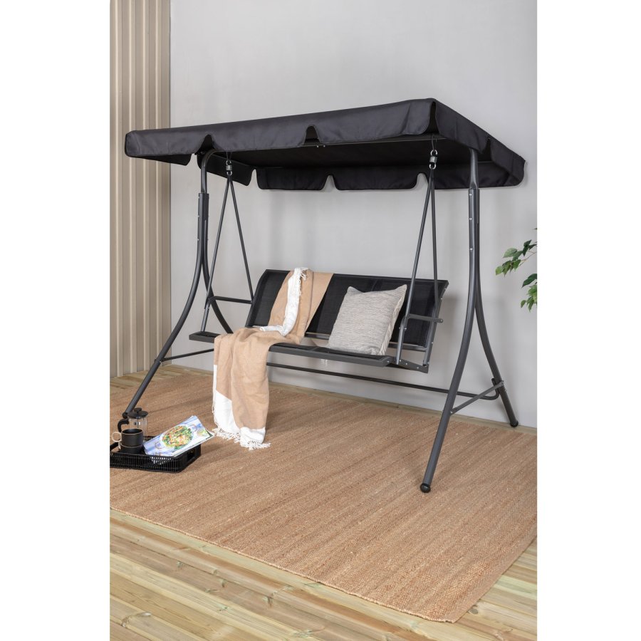 VENTURE DESIGN Montreal 3 pers. hngekje - sort textilene, PVC, polyester og aluminium