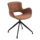 HOUSE OF SANDER Luna spisebordstol, med armlener og svingfunksjon - cuoio mikrofiber