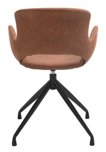 HOUSE OF SANDER Luna spisebordstol, med armlener og svingfunksjon - cuoio mikrofiber