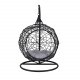 VENTURE DESIGN Lexi hengestol, mini - gr polyester, sort polyrattan og aluminium