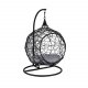 VENTURE DESIGN Lexi hengestol, mini - gr polyester, sort polyrattan og aluminium