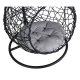 VENTURE DESIGN Lexi hengestol, mini - gr polyester, sort polyrattan og aluminium