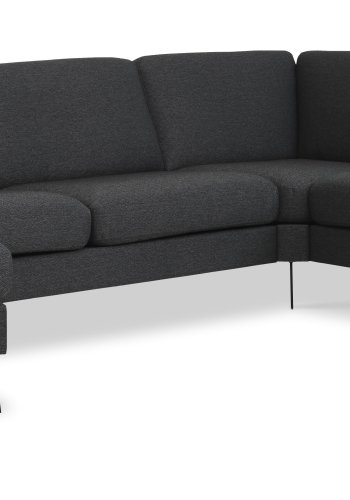 Sofaset Ash 56 U 2C3D – anthrazitgrauer Polyesterstoff und Eiffel-Beine