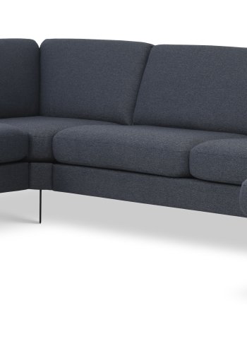 Sofaset Ash 56 U 2C3D – marineblauer Polyesterstoff und Eiffel-Beine