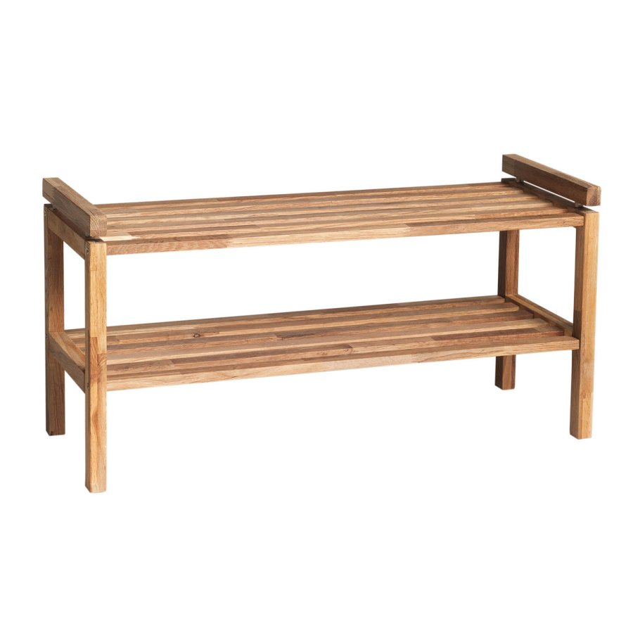 ROWICO rektangulr Confetti skohylde - natur eg (80x40)