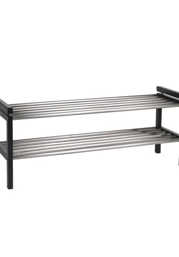 ROWICO Rektangulär Confetti skoställ - metall och svart ek (100x40)