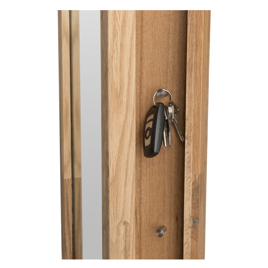 ROWICO rektangulr Confetti ngleskab m. spejl og 8 kroge - spejlglas og natur eg