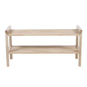 ROWICO rektangulr Confetti skohylde - hvidvasket eg (80x40)