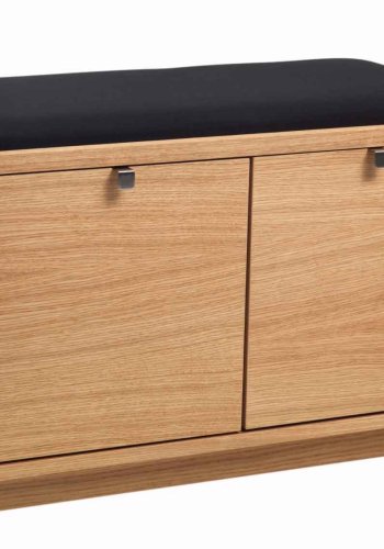 ROWICO Confetti bnk - olieret eg/sort stofhynde, m. 2 skuffer