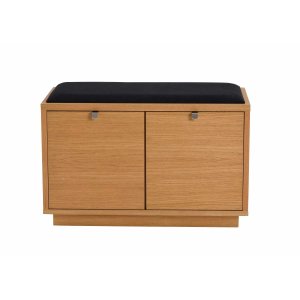 ROWICO Confetti bnk - olieret eg/sort stofhynde, m. 2 skuffer