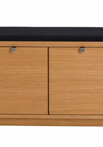 ROWICO Confetti bnk - olieret eg/sort stofhynde, m. 2 skuffer