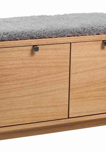 ROWICO Confetti bnk - olieret eg/lysegr stofhynde, m. 2 skuffer