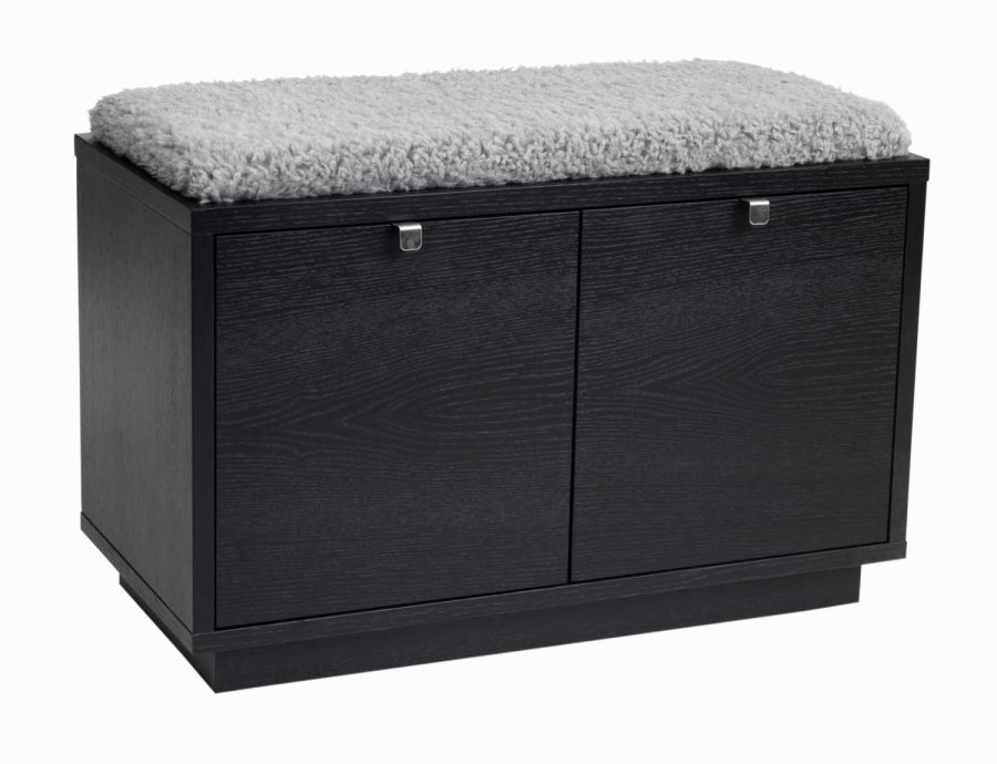 ROWICO Confetti bnk - sort eg/lysegr hynde, m. 2 skuffer