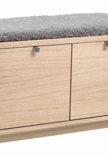 ROWICO Confetti bnk - hvidpigmenteret eg/lysegr hynde, m. 2 skuffer