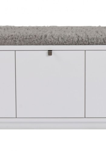 ROWICO Confetti bnk - hvidlakeret tr/lysegr hynde, m. 3 skuffer